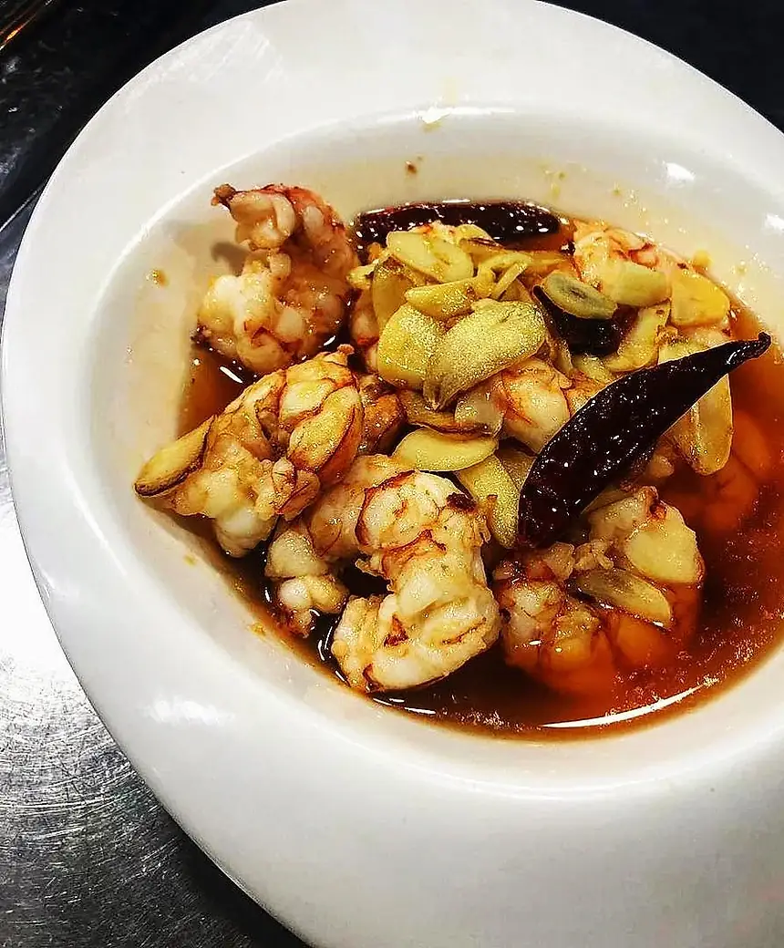Gambas al ajillo de El Galeon